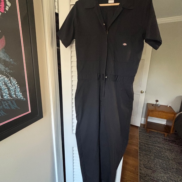 Dickie’s Women’s short sleeve flex coverall jumpsuit size Medium black - Picture 2 of 6